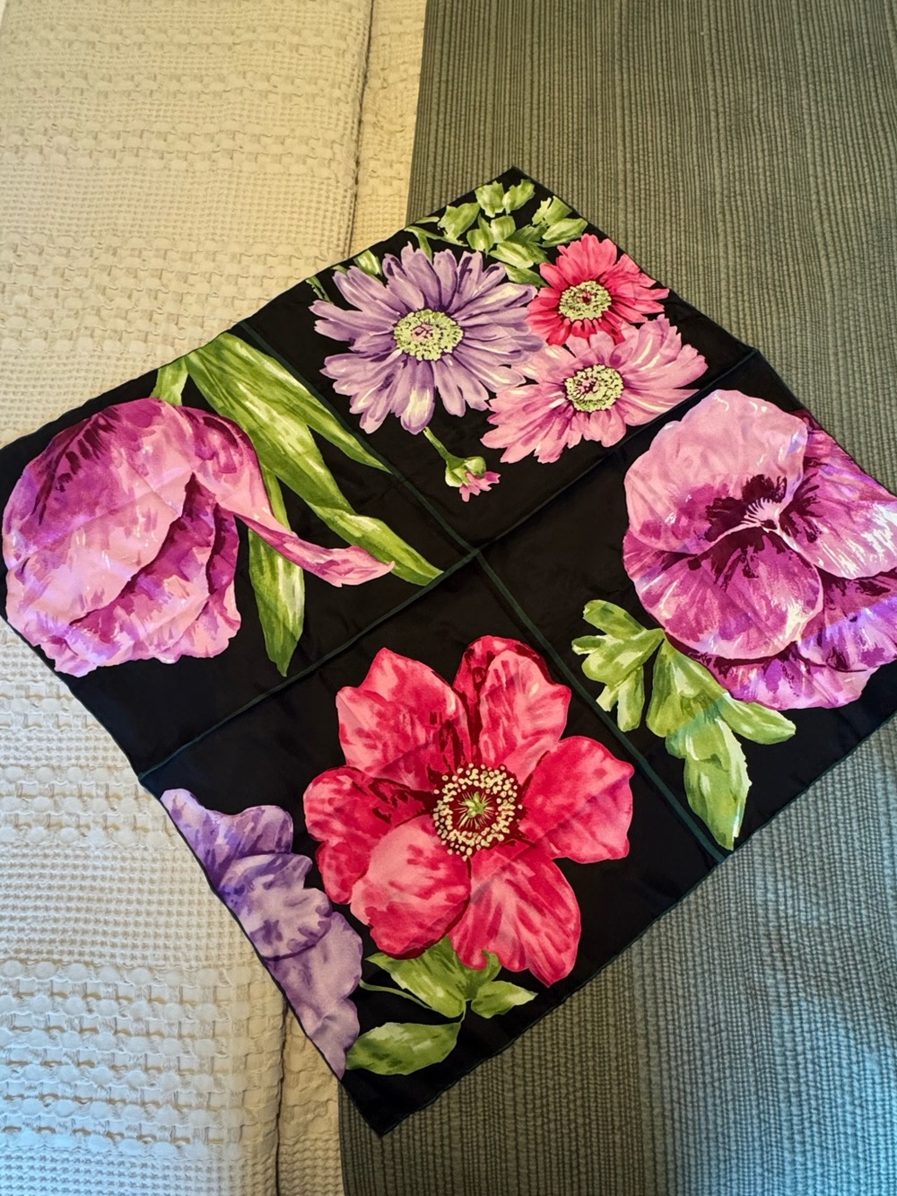 Talbots Floral Silk Scarves - Set of 3 - Picture 2 of 8